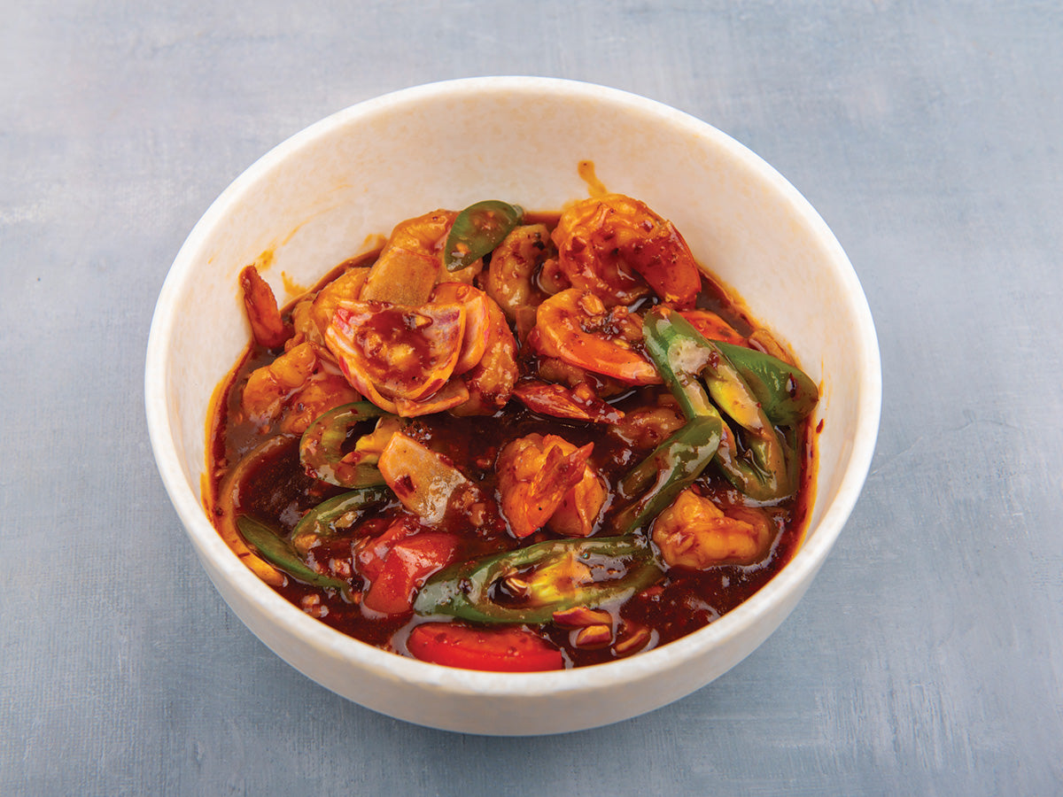Dragon's Devilled Prawns