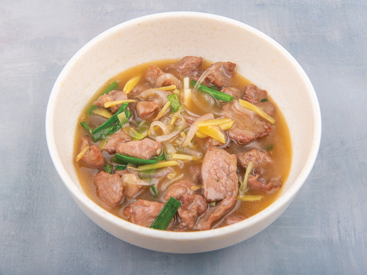 Sliced Beef with Spring Onion & Ginger