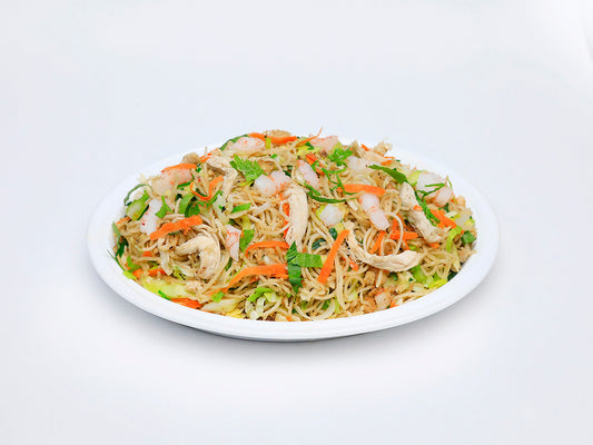 Chinese Fried Noodles with Chicken & Shrimp